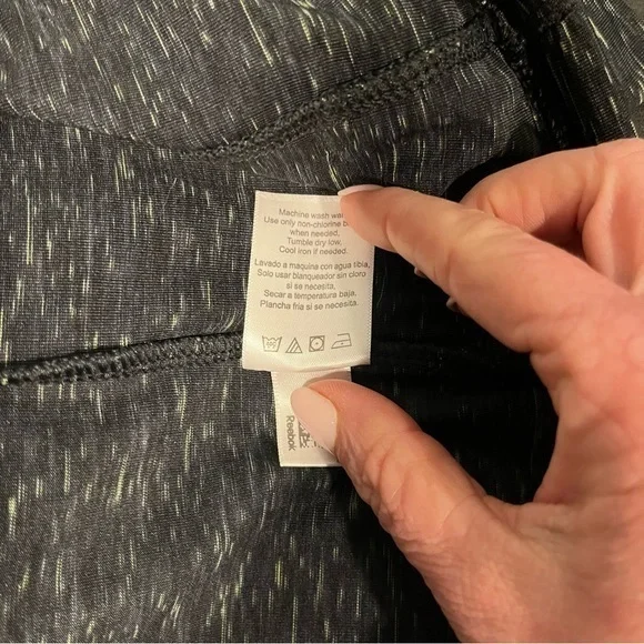 Reebok Mens XXL Black Space Dye Speedwick Athletic T-Shirt #310 - Picture 10 of 15